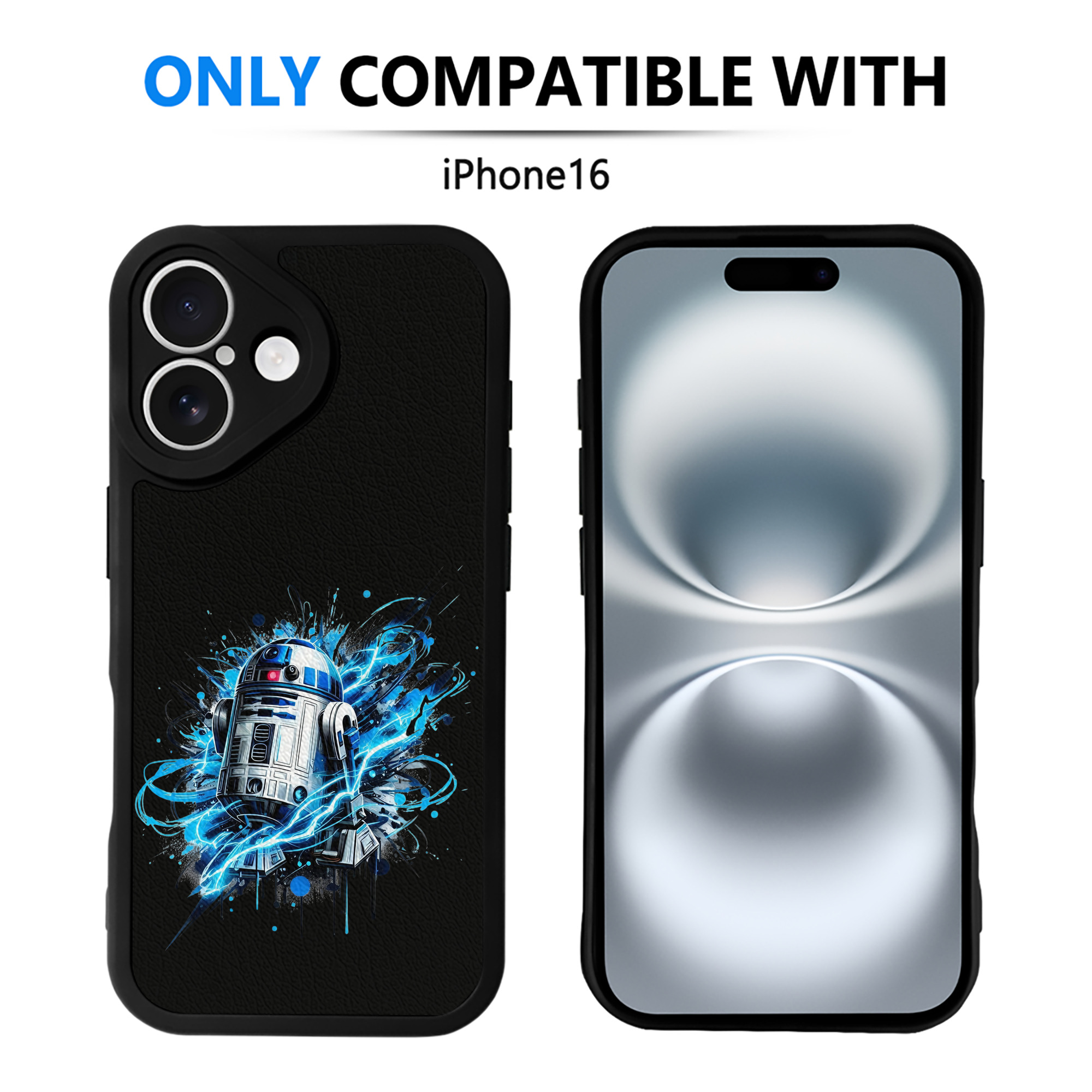 （画像用） スター・ウォーズ Star Wars 【iPhone 16シリーズ対応】シリコンスマホケース（レザー調） 材質：シリコン